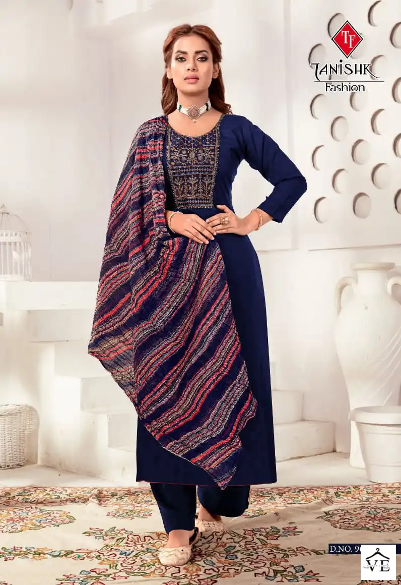 Tanishk Azar Pure Rayon Slub Wholesale Salwar Suit Catalog — Wholesale Salwar Suits, MPA wholesale from Surat - Gallery Image 6