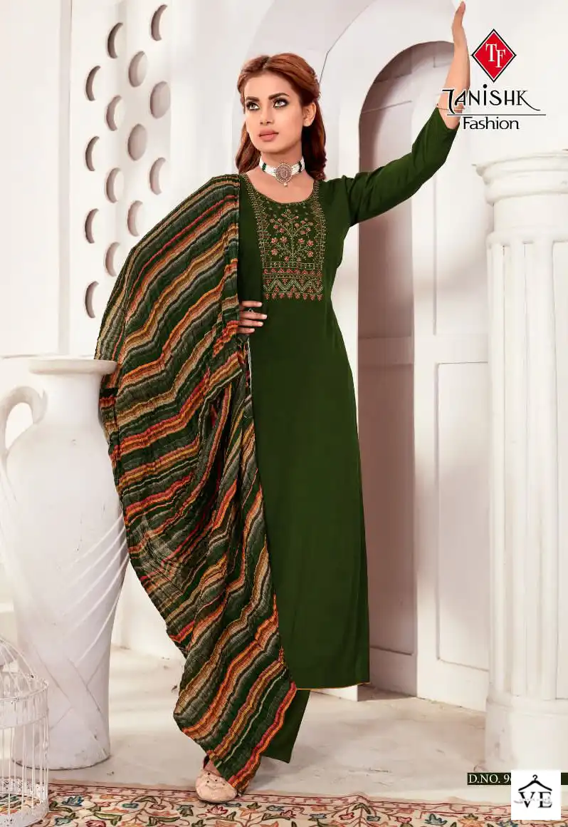 Tanishk Azar Pure Rayon Slub Wholesale Salwar Suit Catalog — Wholesale Salwar Suits, MPA wholesale from Surat - Gallery Image 7