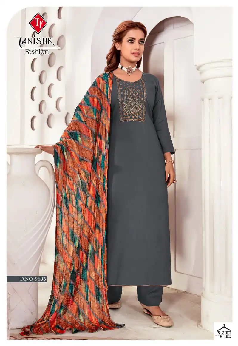 Tanishk Azar Pure Rayon Slub Wholesale Salwar Suit Catalog — Wholesale Salwar Suits, MPA wholesale from Surat - Gallery Image 8