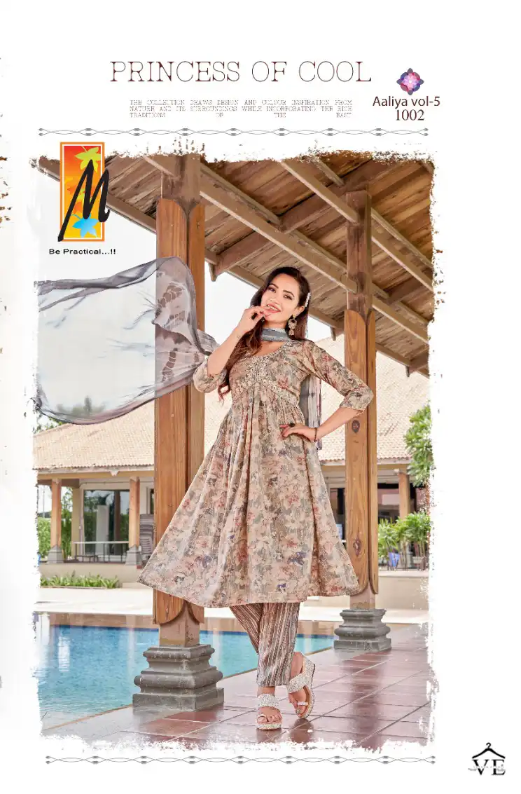 Master Aaliya Vol 5 Heavy Capsule Foil Prin Wholesale Readymade Salwar Suit Catalog — Wholesale Salwar Suits, MPA wholesale from Surat - Gallery Image 2
