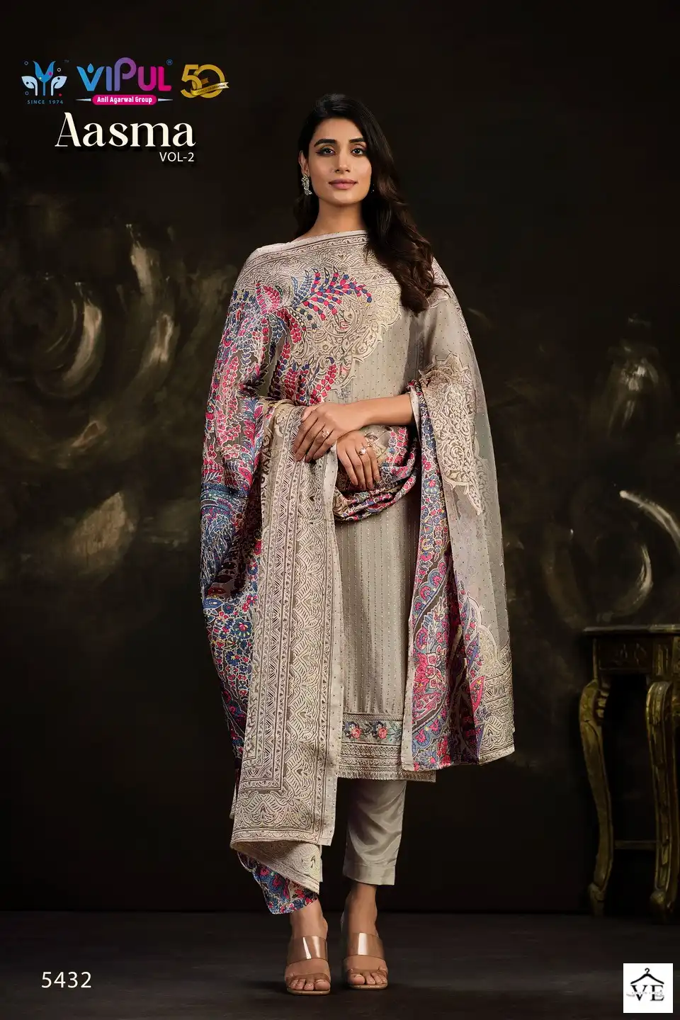 Vipul Aasma Vol 2 Chinnon Wholesale Designer Suits Catalog — Wholesale Salwar Suits, MPA wholesale from Surat - Gallery Image 3