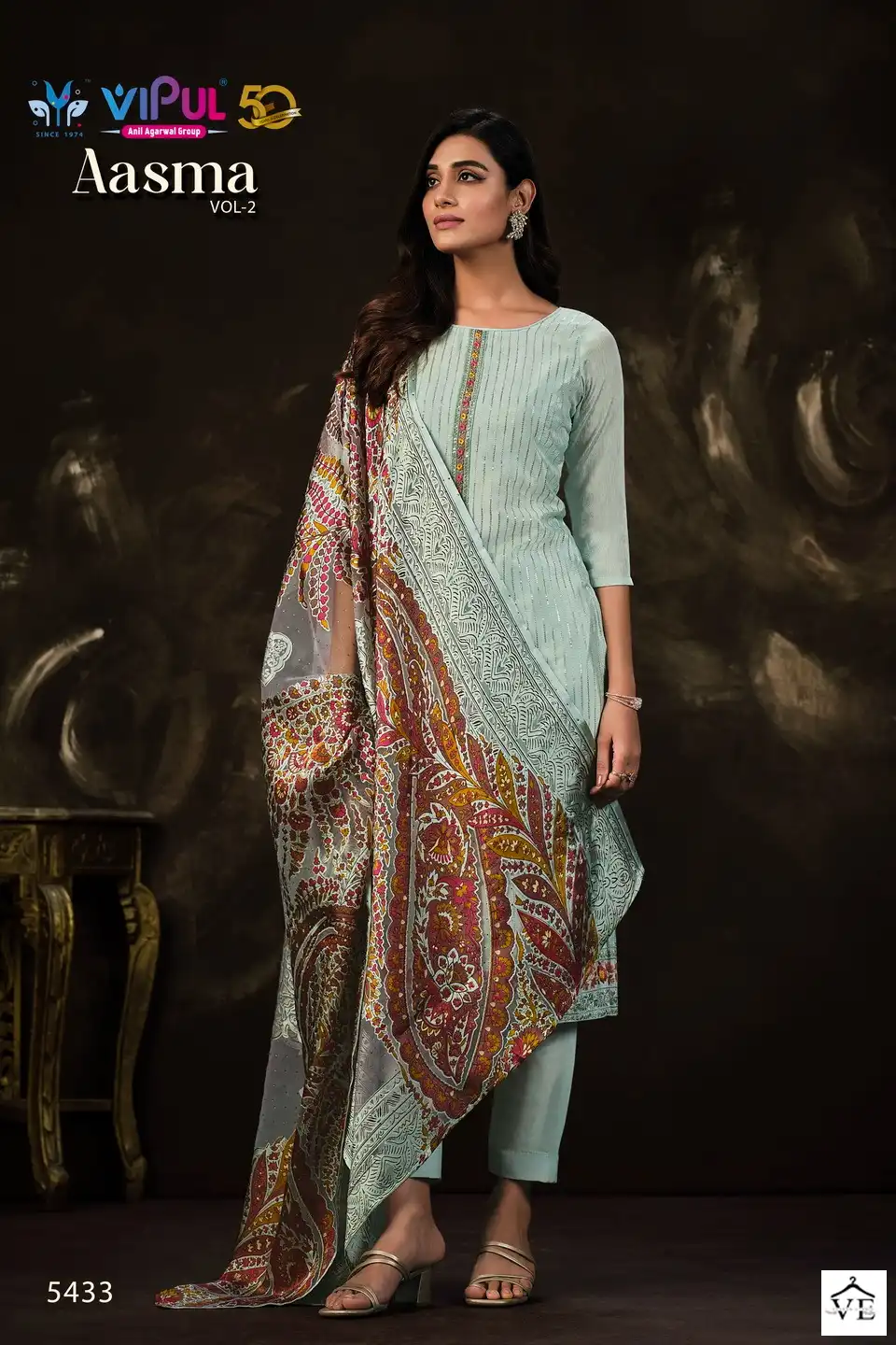 Vipul Aasma Vol 2 Chinnon Wholesale Designer Suits Catalog — Wholesale Salwar Suits, MPA wholesale from Surat - Gallery Image 4