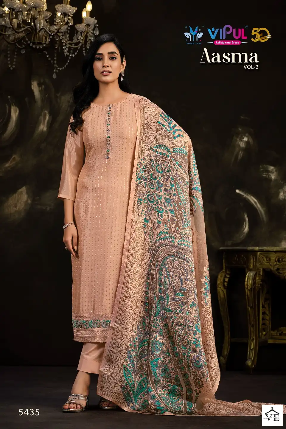 Vipul Aasma Vol 2 Chinnon Wholesale Designer Suits Catalog — Wholesale Salwar Suits, MPA wholesale from Surat - Gallery Image 5