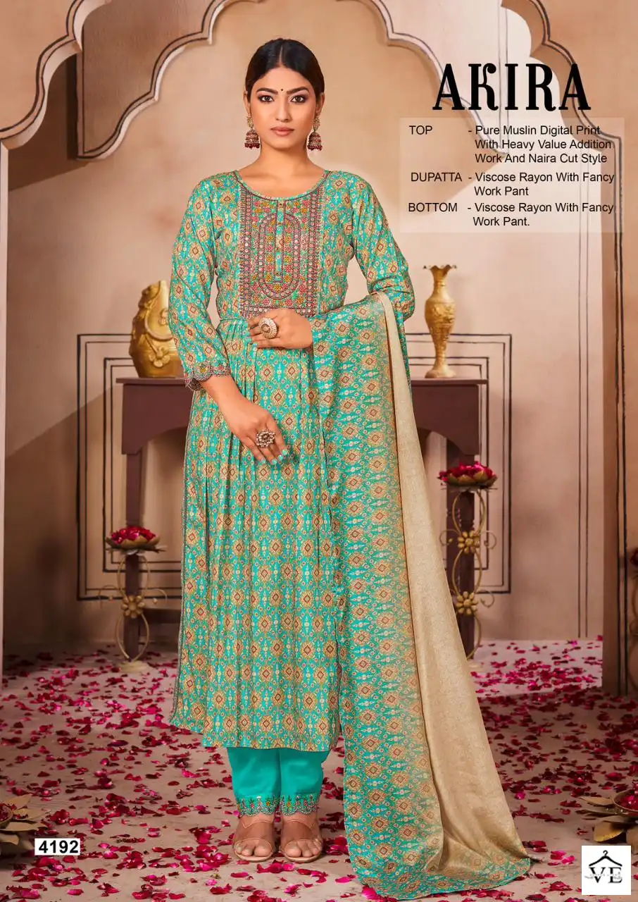 Vardan Ethnic Akira Muslin Wholesale Designer Salwar Suit Catalog — Wholesale Salwar Suits, MPA wholesale from Surat - Gallery Image 2