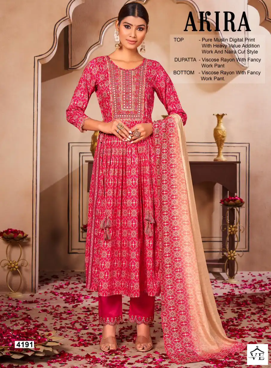 Vardan Ethnic Akira Muslin Wholesale Designer Salwar Suit Catalog — Wholesale Salwar Suits, MPA wholesale from Surat — view 1