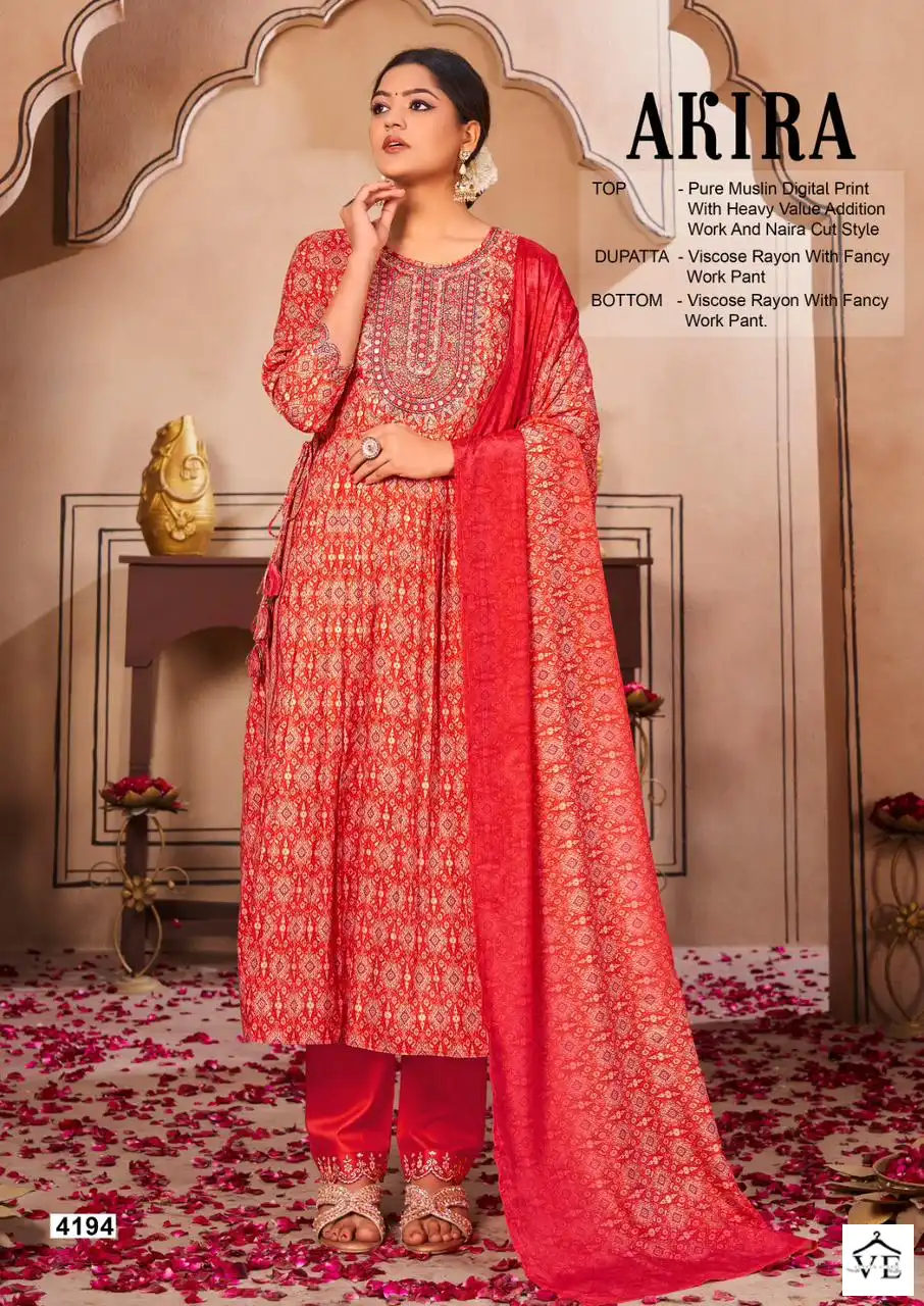 Vardan Ethnic Akira Muslin Wholesale Designer Salwar Suit Catalog — Wholesale Salwar Suits, MPA wholesale from Surat - Gallery Image 4