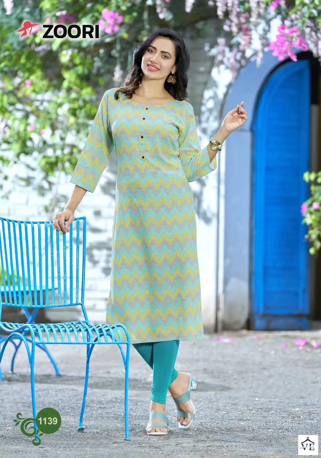 Zoori Akshara Vol 23 Rayon Wholesale Kurti Catalog — Wholesale Kurtis, MPA wholesale from Surat - Gallery Image 3