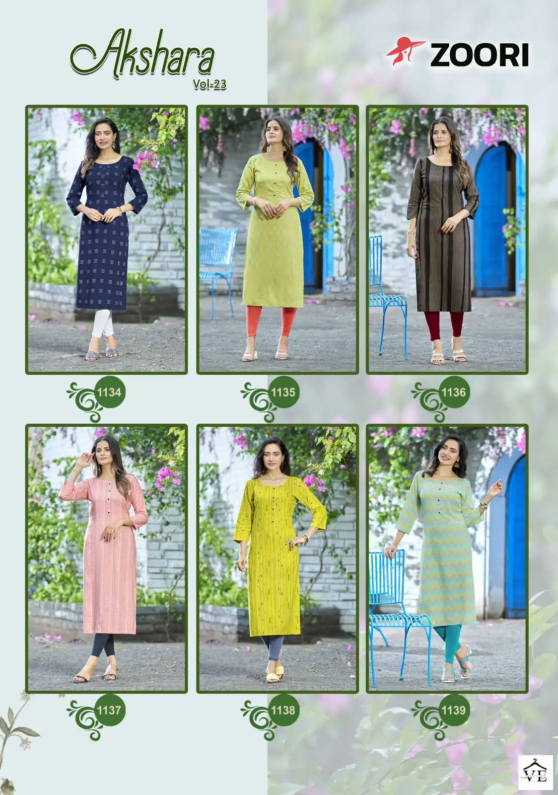 Zoori Akshara Vol 23 Rayon Wholesale Kurti Catalog — Wholesale Kurtis, MPA wholesale from Surat — view 7