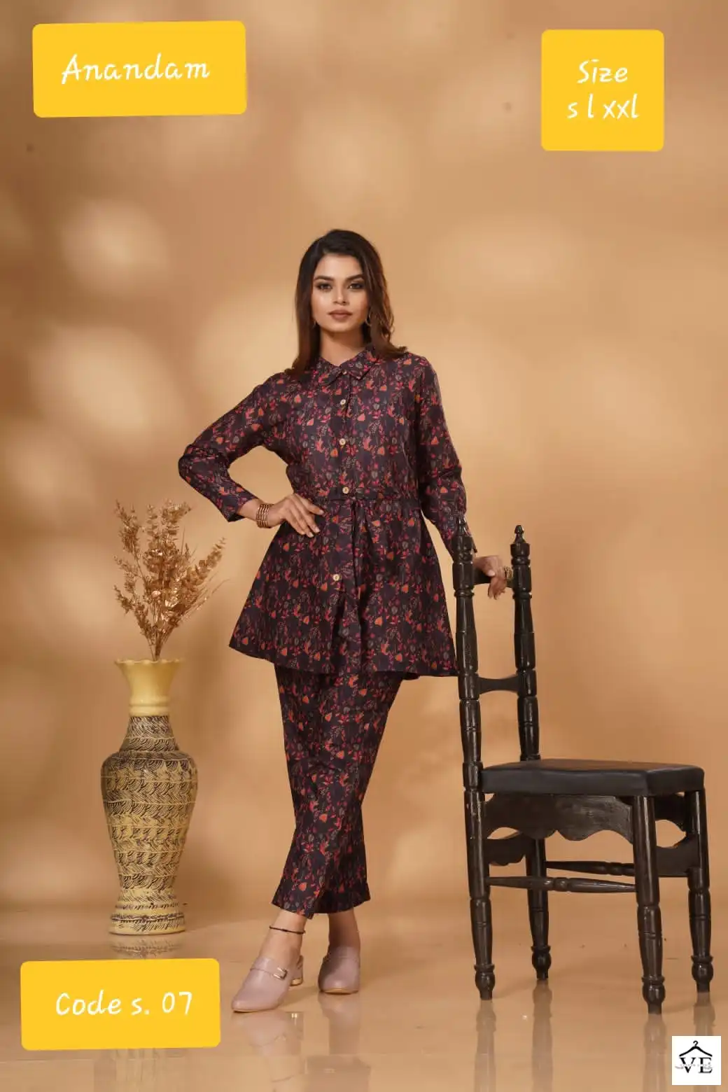 Anandam Colours Polister Cotton Wholesale Co-Ord Set Catalog — Wholesale Kurtis, MPA wholesale from Surat — view 6