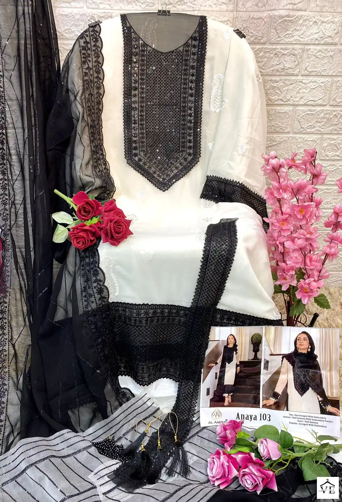 Al Amra Anaya ZF 103 Georgett Wholesale Pakistani Salwar Suit Catalog — Wholesale Salwar Suits, MPA wholesale from Surat - Gallery Image 3