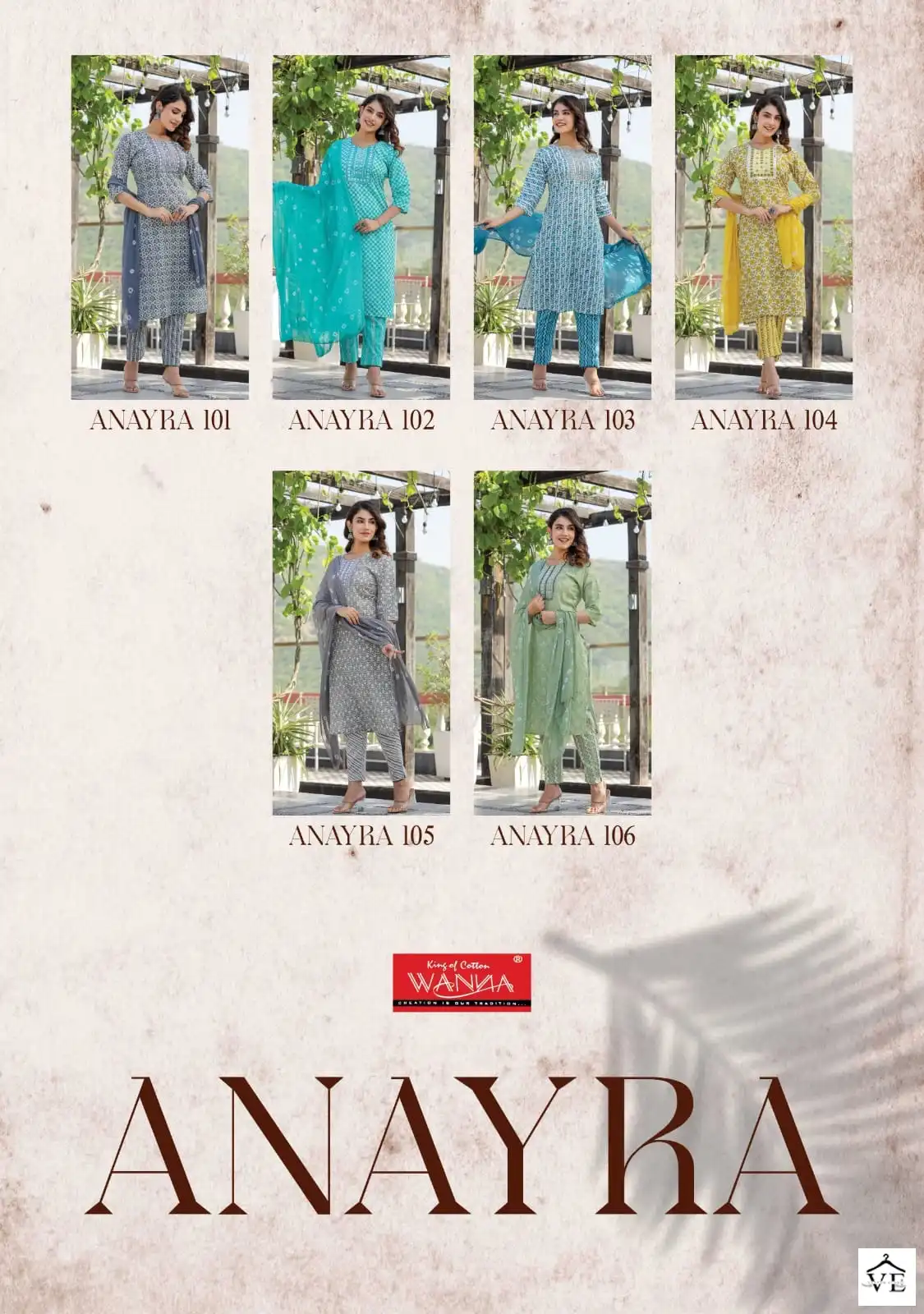 Wanna Anayra Cotton Cambric Wholesale Readymade Suits Catalog — Wholesale Salwar Suits, MPA wholesale from Surat — view 7