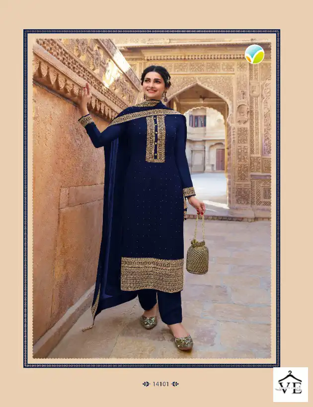 Vinay Fashion Andaaz Georgette Wholesale Designer Salwar Suits Catalog — Wholesale Salwar Suits, MPA wholesale from Surat — view 2