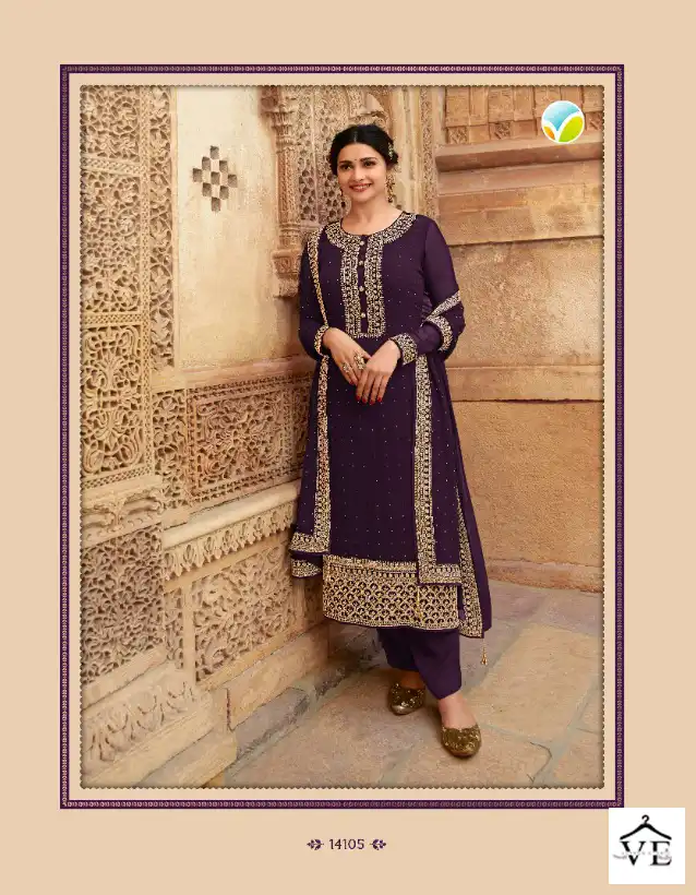 Vinay Fashion Andaaz Georgette Wholesale Designer Salwar Suits Catalog — Wholesale Salwar Suits, MPA wholesale from Surat — view 4