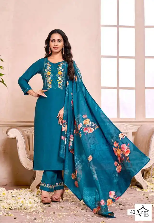 Vardan Ethnic Aneri Nylone Viscose Wholesale Readymade Salwar Suit Catalog — Wholesale Salwar Suits, MPA wholesale from Surat - Gallery Image 3