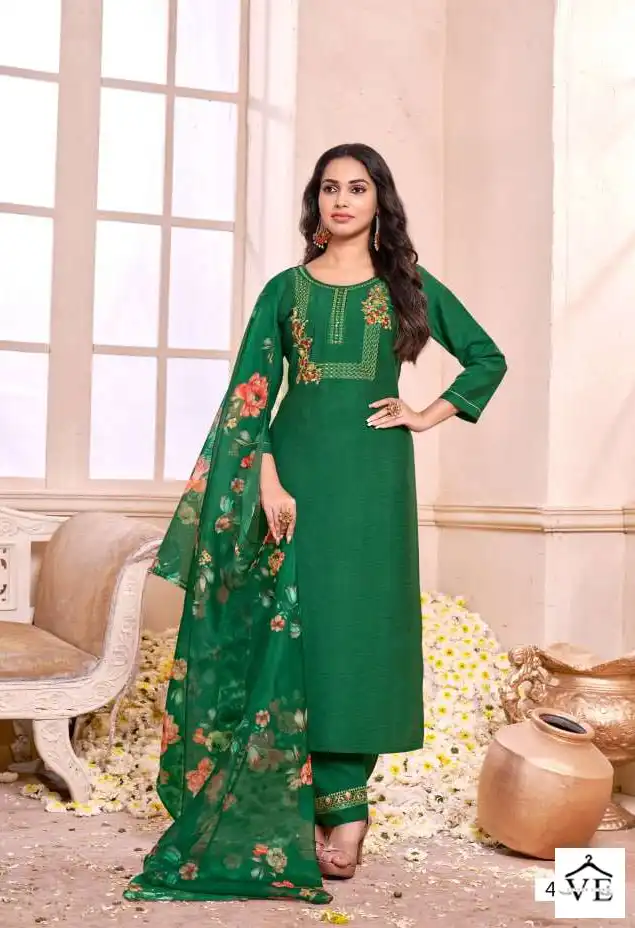 Vardan Ethnic Aneri Nylone Viscose Wholesale Readymade Salwar Suit Catalog — Wholesale Salwar Suits, MPA wholesale from Surat - Gallery Image 4