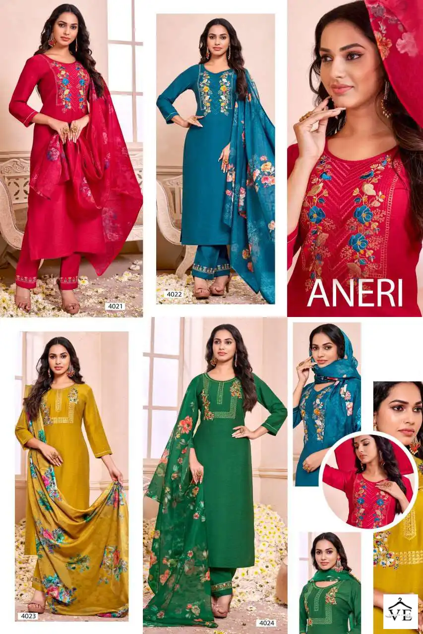 Vardan Ethnic Aneri Nylone Viscose Wholesale Readymade Salwar Suit Catalog — Wholesale Salwar Suits, MPA wholesale from Surat — view 5