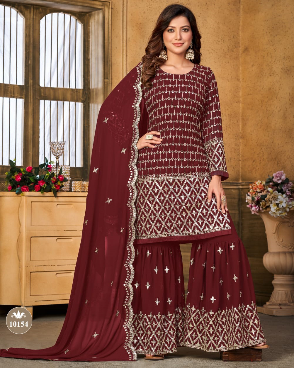 Vardan Ethnic Anjubaa Vol 15 Faux Georgette Wholesale Designer Salwar Suit Catalog — Wholesale Salwar Suits, MPA wholesale from Surat — view 1