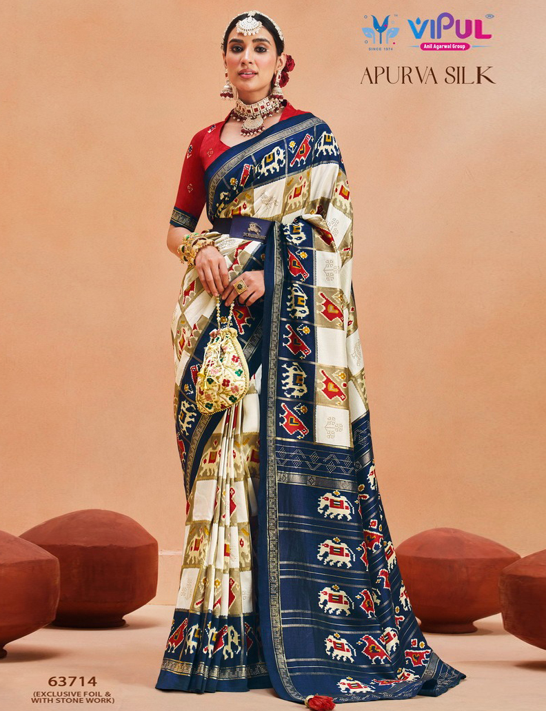 Vipul Apurva Silk Dola Silk Wholesale Sarees Catalog — Wholesale Sarees, MPA wholesale from Surat — view 1