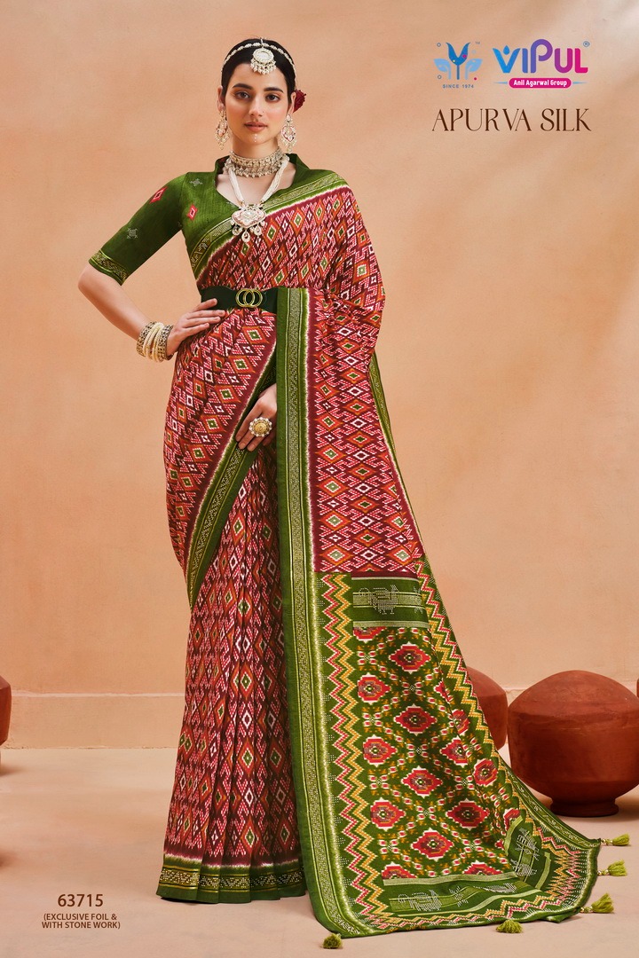Vipul Apurva Silk Dola Silk Wholesale Sarees Catalog — Wholesale Sarees, MPA wholesale from Surat - Gallery Image 14