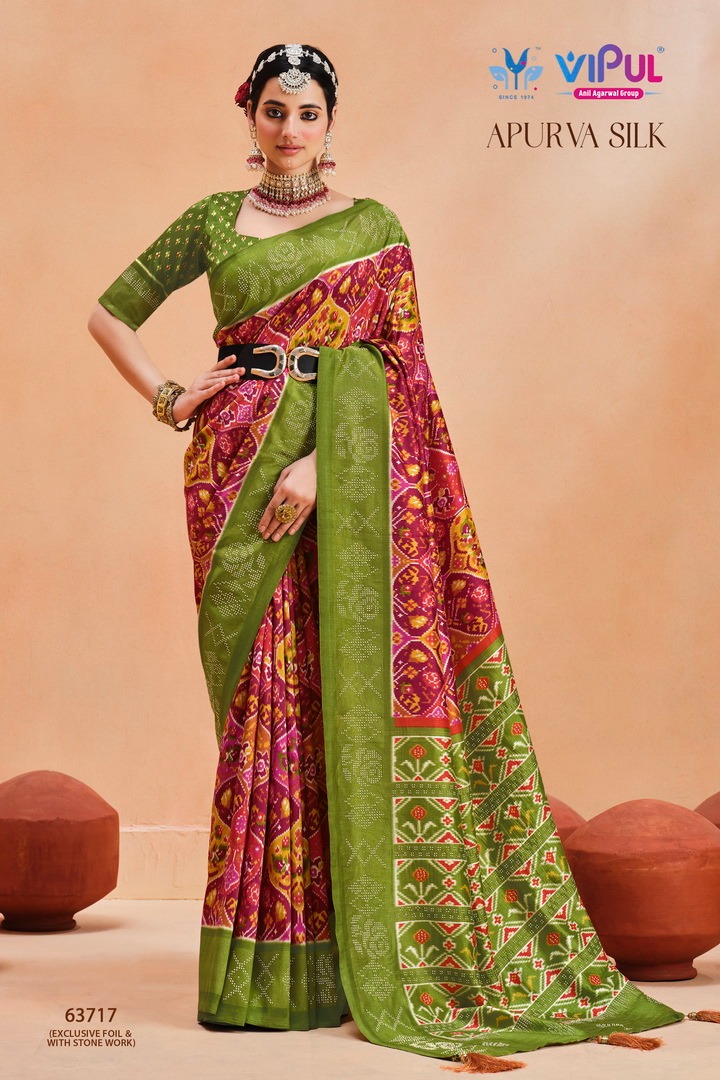 Vipul Apurva Silk Dola Silk Wholesale Sarees Catalog — Wholesale Sarees, MPA wholesale from Surat - Gallery Image 15