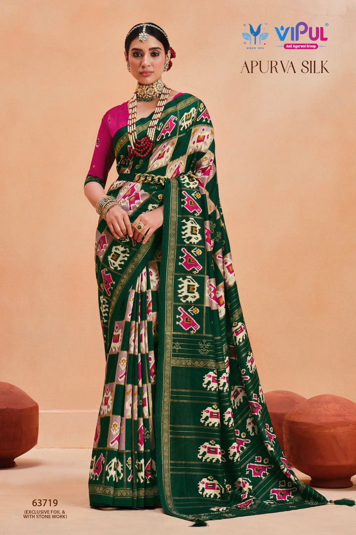 Vipul Apurva Silk Dola Silk Wholesale Sarees Catalog — Wholesale Sarees, MPA wholesale from Surat - Gallery Image 17