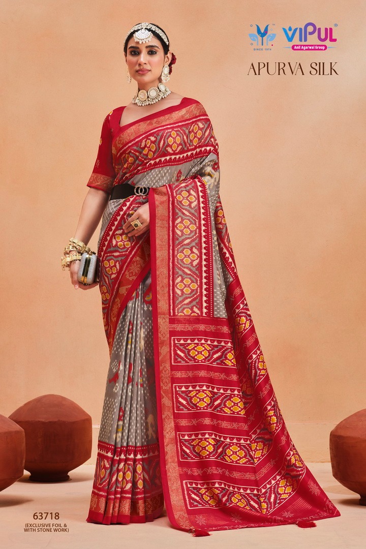 Vipul Apurva Silk Dola Silk Wholesale Sarees Catalog — Wholesale Sarees, MPA wholesale from Surat — view 18