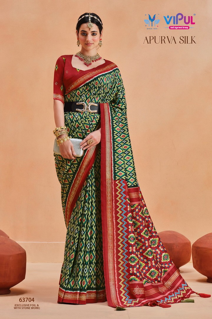 Vipul Apurva Silk Dola Silk Wholesale Sarees Catalog — Wholesale Sarees, MPA wholesale from Surat - Gallery Image 3