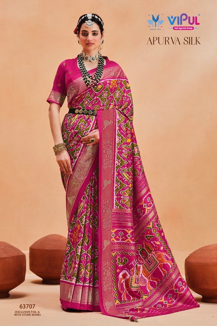 Vipul Apurva Silk Dola Silk Wholesale Sarees Catalog — Wholesale Sarees, MPA wholesale from Surat - Gallery Image 6