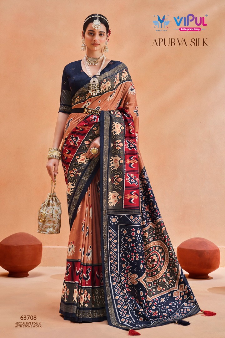 Vipul Apurva Silk Dola Silk Wholesale Sarees Catalog — Wholesale Sarees, MPA wholesale from Surat - Gallery Image 8