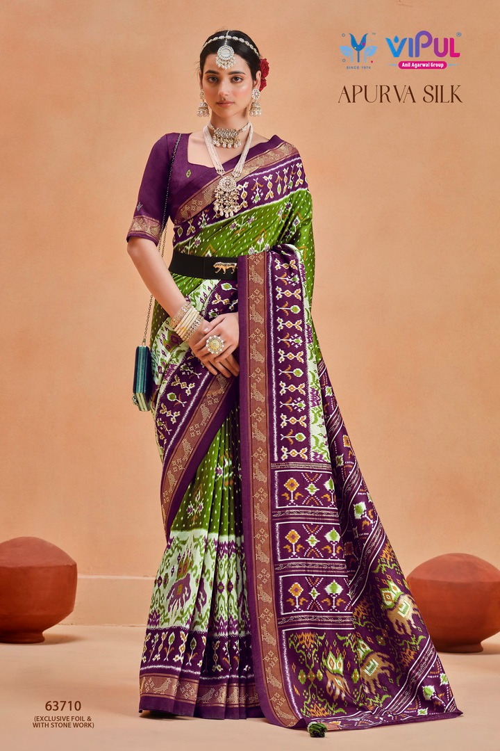 Vipul Apurva Silk Dola Silk Wholesale Sarees Catalog — Wholesale Sarees, MPA wholesale from Surat - Gallery Image 9