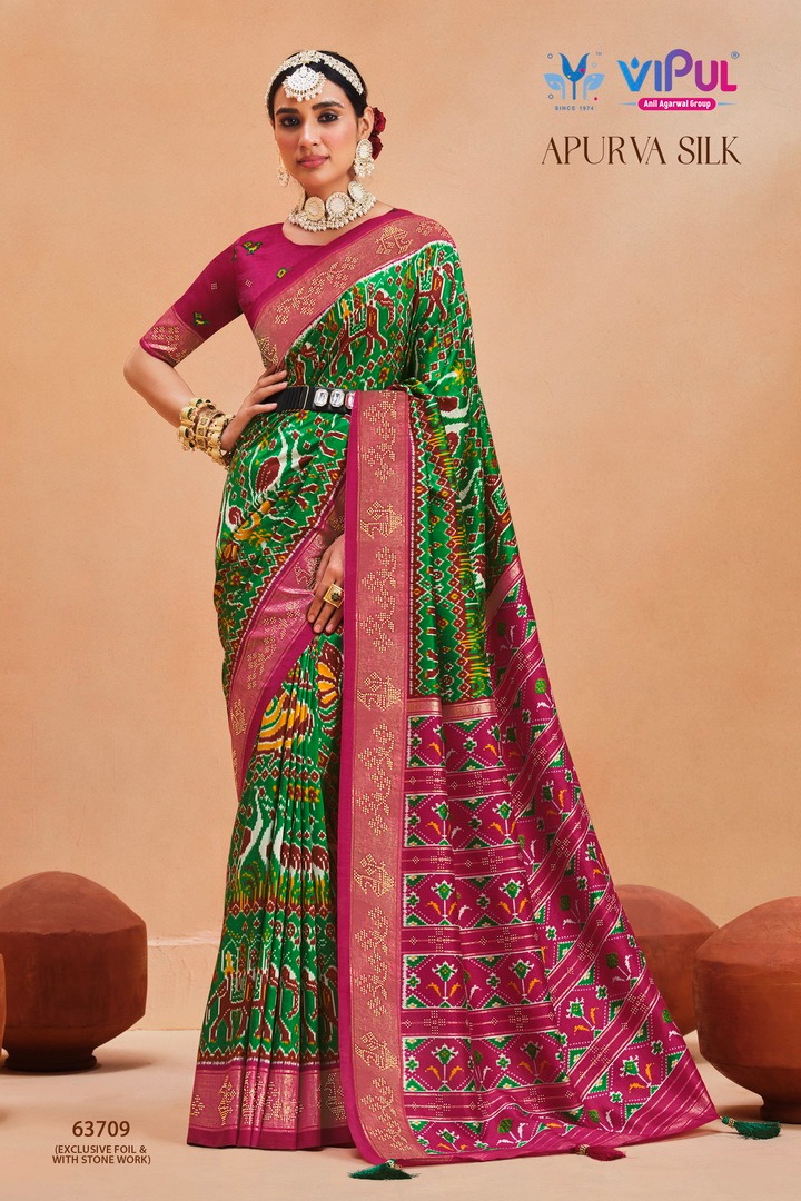 Vipul Apurva Silk Dola Silk Wholesale Sarees Catalog — Wholesale Sarees, MPA wholesale from Surat - Gallery Image 10