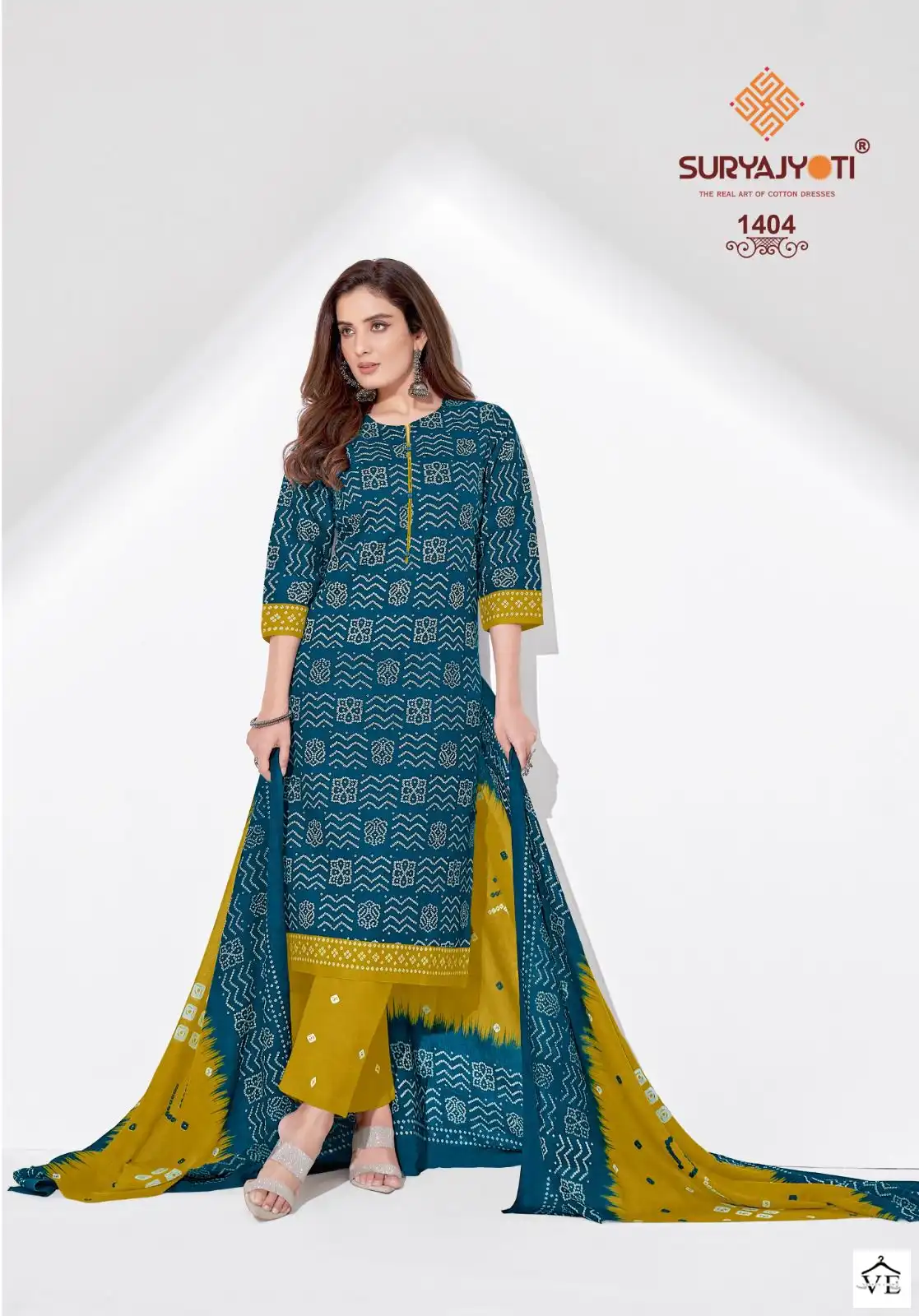 Suryajyoti Bandhani Special Vol 14 Cambric Cotton Wholesale Bandhani Salwar Suit Catalog — Wholesale Salwar Suits, MPA wholesale from Surat - Gallery Image 10