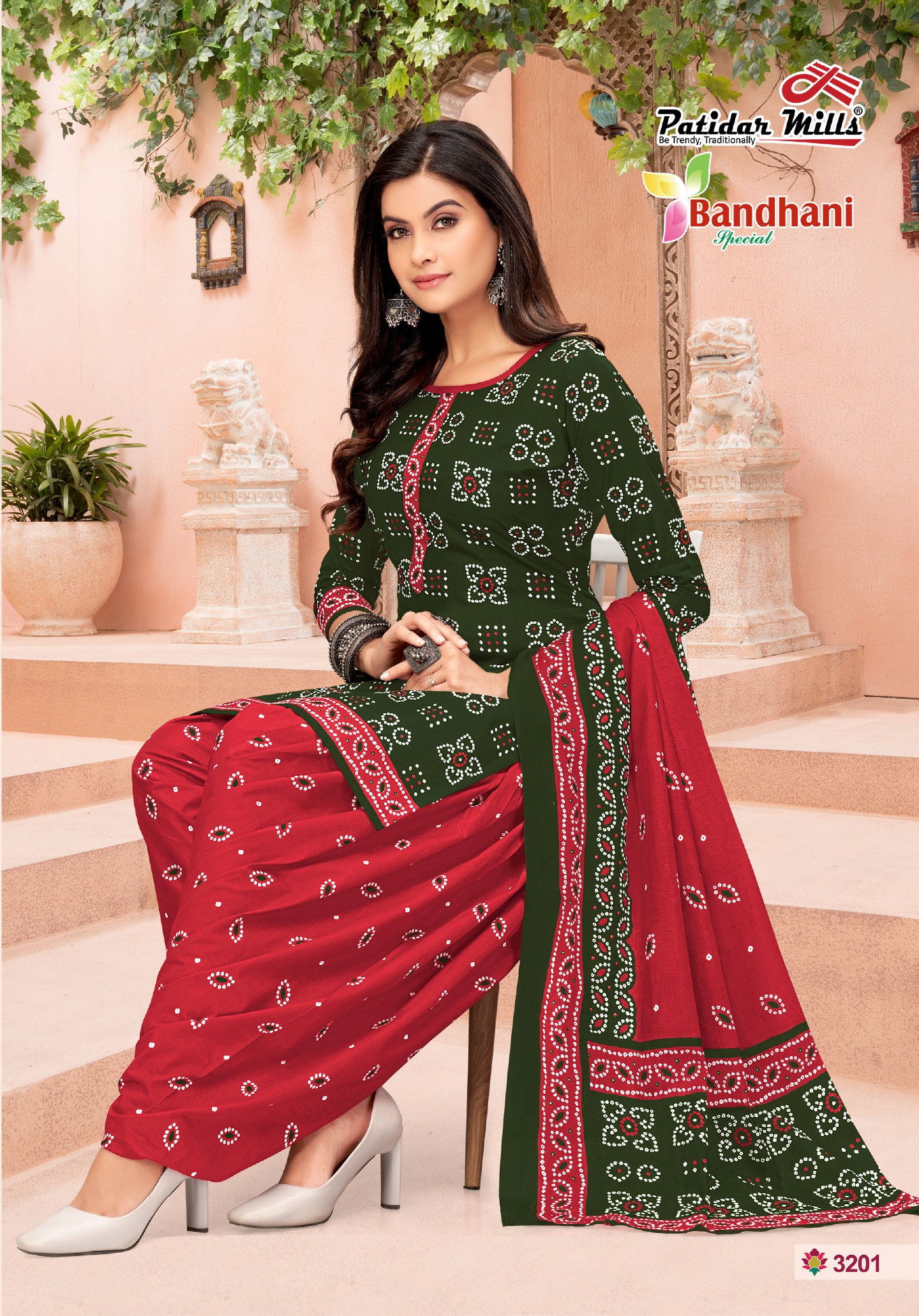 Vardan Ethnic Bandhani Special Vol 32 Cotton Wholesale Salwar Suit Catalog — Wholesale Salwar Suits, MPA wholesale from Surat - Gallery Image 2
