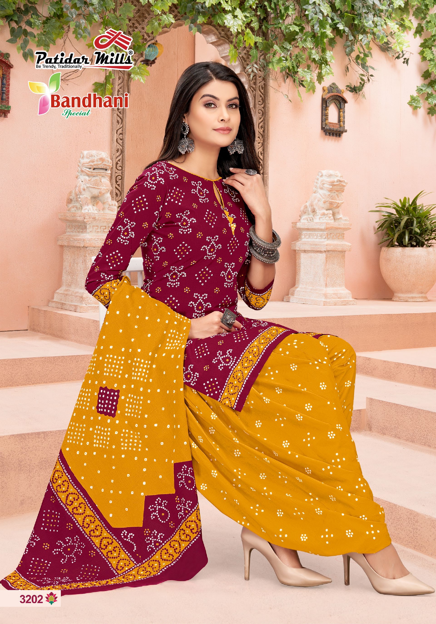 Vardan Ethnic Bandhani Special Vol 32 Cotton Wholesale Salwar Suit Catalog — Wholesale Salwar Suits, MPA wholesale from Surat - Gallery Image 3