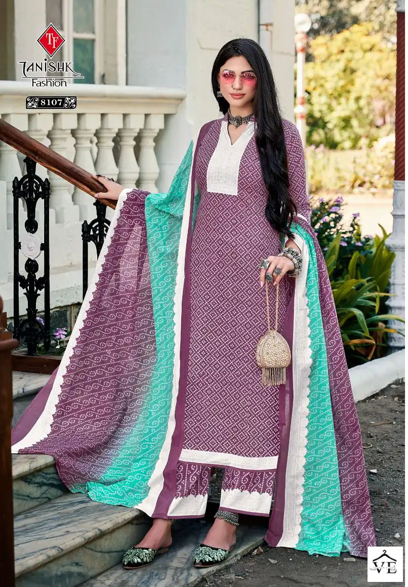 Tanishk Fashion Bandhej Vol 2 Pure Cotton Wholesale Salwar Suit Catalog — Wholesale Salwar Suits, MPA wholesale from Surat - Gallery Image 2