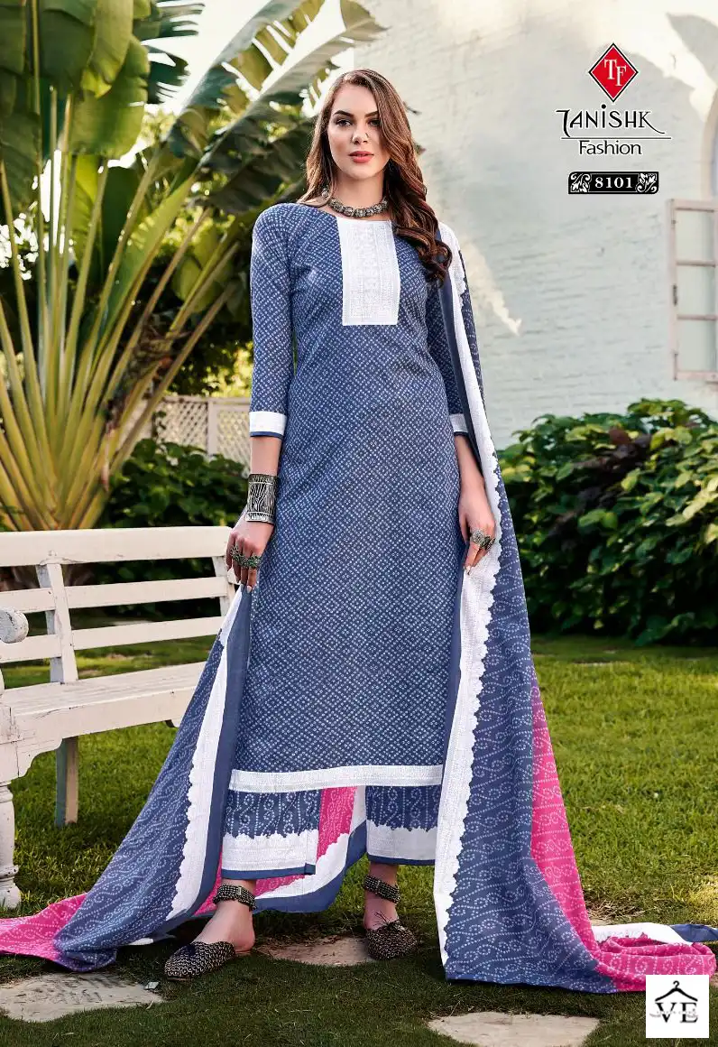 Tanishk Fashion Bandhej Vol 2 Pure Cotton Wholesale Salwar Suit Catalog — Wholesale Salwar Suits, MPA wholesale from Surat - Gallery Image 5