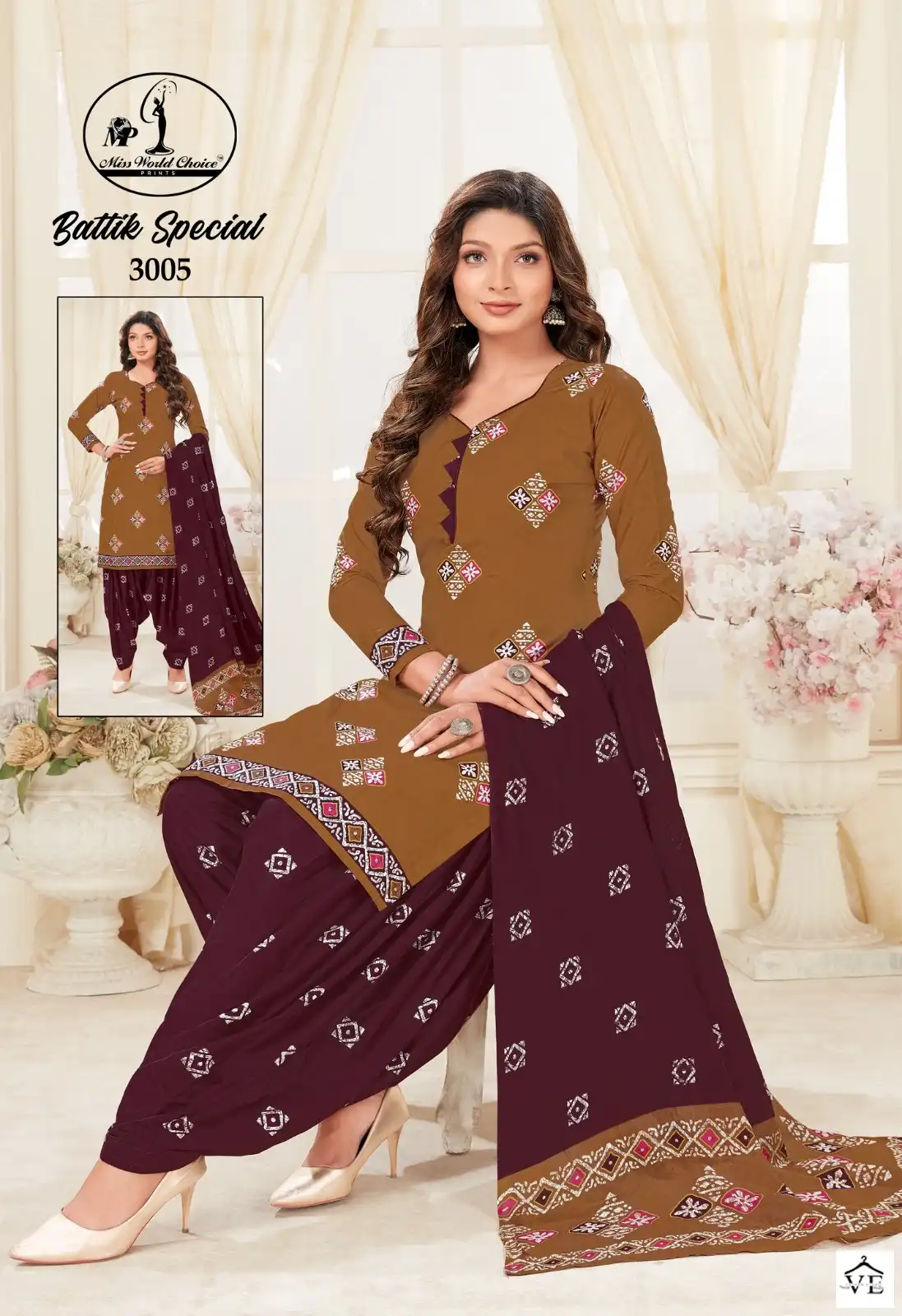 Miss World Choice Batik Special Vol 3 Cotton Wholesale Salwar Suits Catalog — Wholesale Salwar Suits, MPA wholesale from Surat - Gallery Image 7