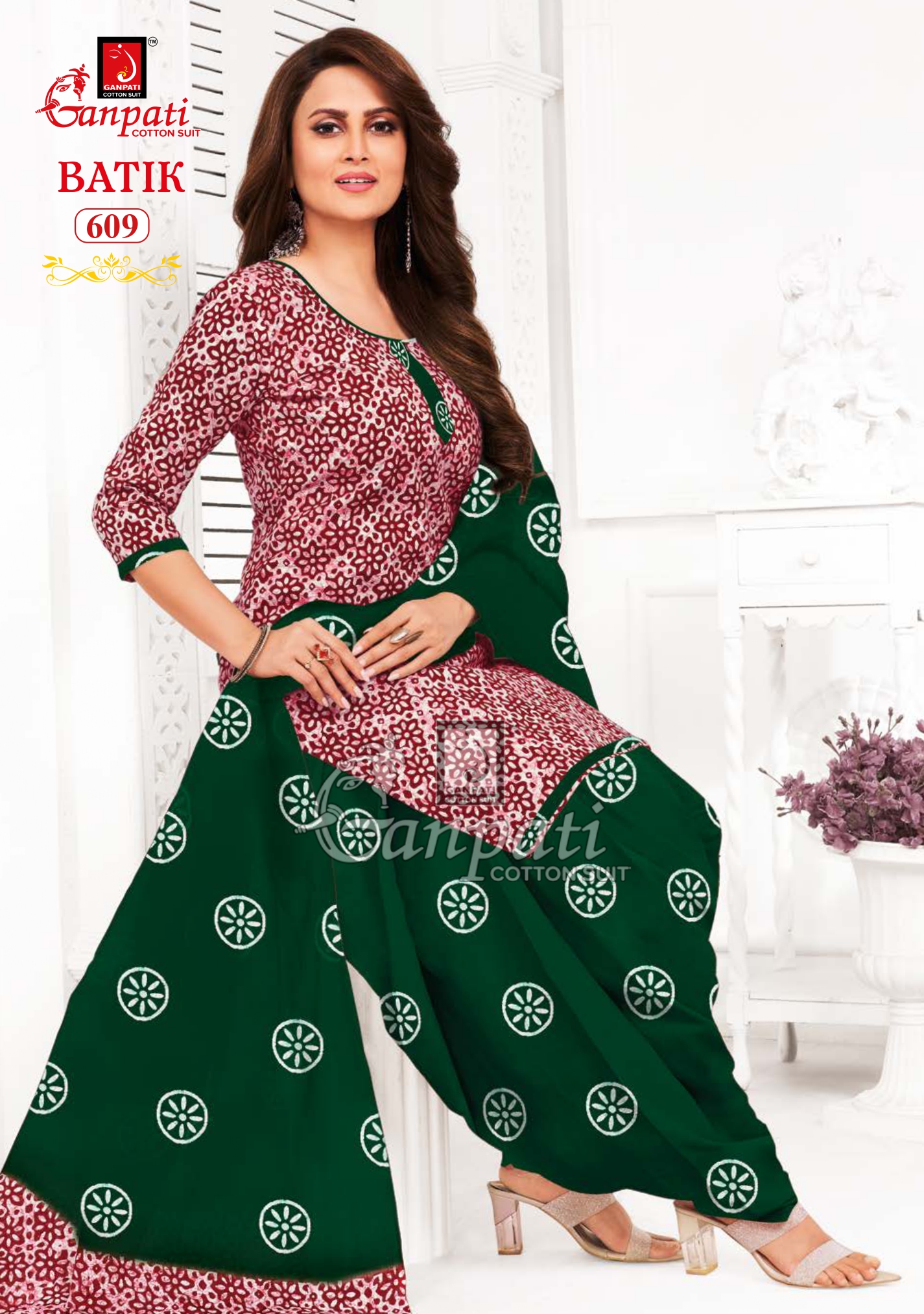 Ganpati Batik Vol 6 Cotton Wholesale Readymade Salwar Suit Catalog — Wholesale Salwar Suits, Ganpati wholesale from Surat — view 9