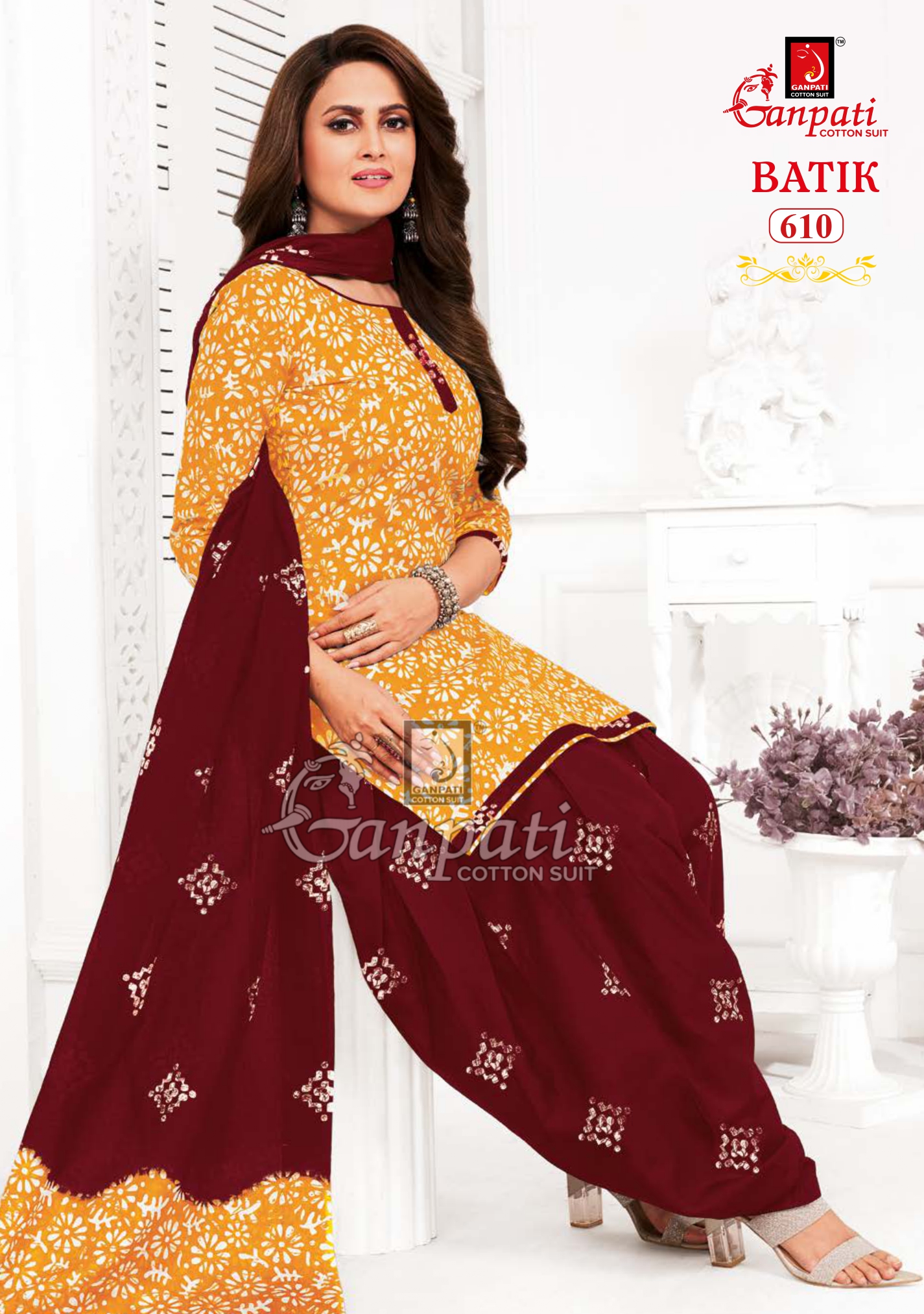 Ganpati Batik Vol 6 Cotton Wholesale Readymade Salwar Suit Catalog — Wholesale Salwar Suits, Ganpati wholesale from Surat — view 10