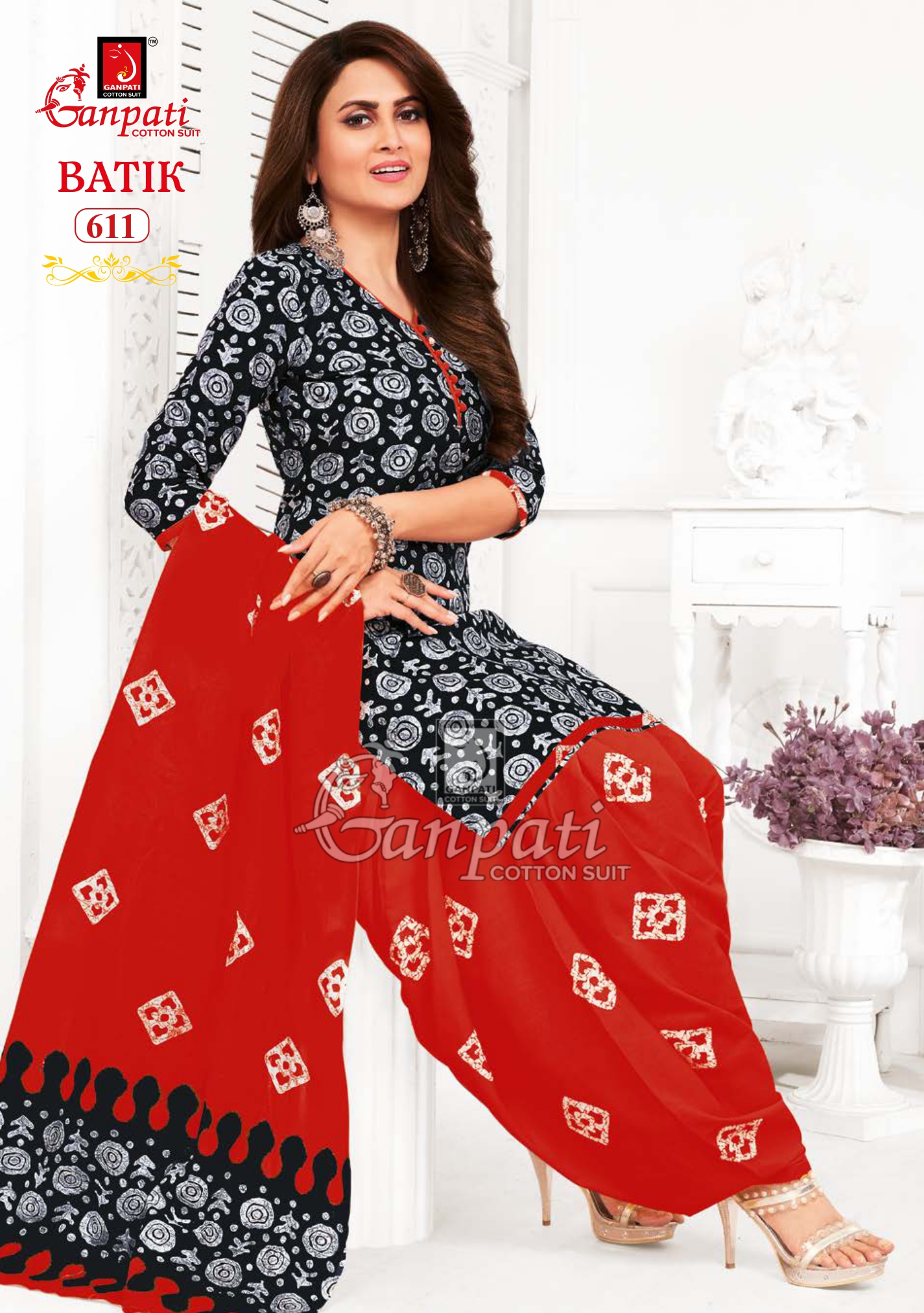 Ganpati Batik Vol 6 Cotton Wholesale Readymade Salwar Suit Catalog — Wholesale Salwar Suits, Ganpati wholesale from Surat — view 11