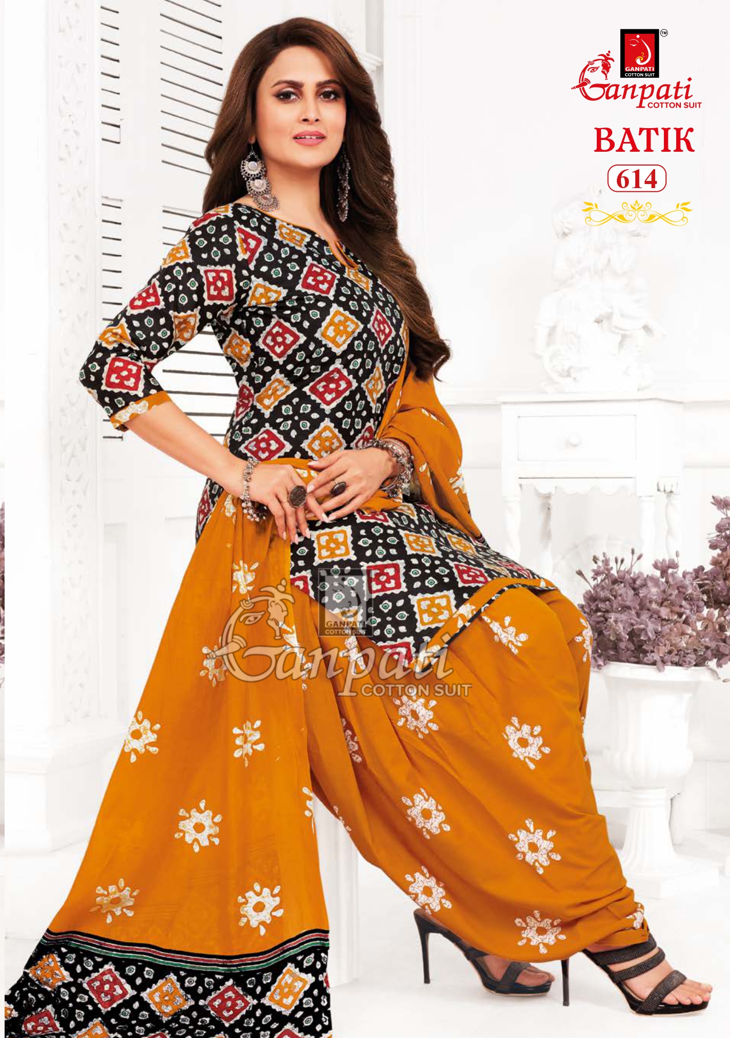 Ganpati Batik Vol 6 Cotton Wholesale Readymade Salwar Suit Catalog — Wholesale Salwar Suits, Ganpati wholesale from Surat — view 14