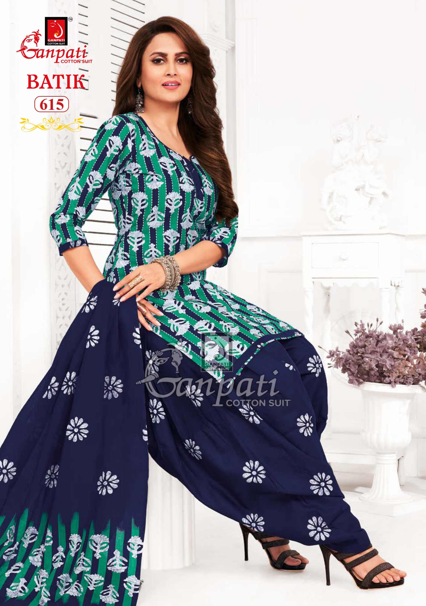 Ganpati Batik Vol 6 Cotton Wholesale Readymade Salwar Suit Catalog — Wholesale Salwar Suits, Ganpati wholesale from Surat — view 15