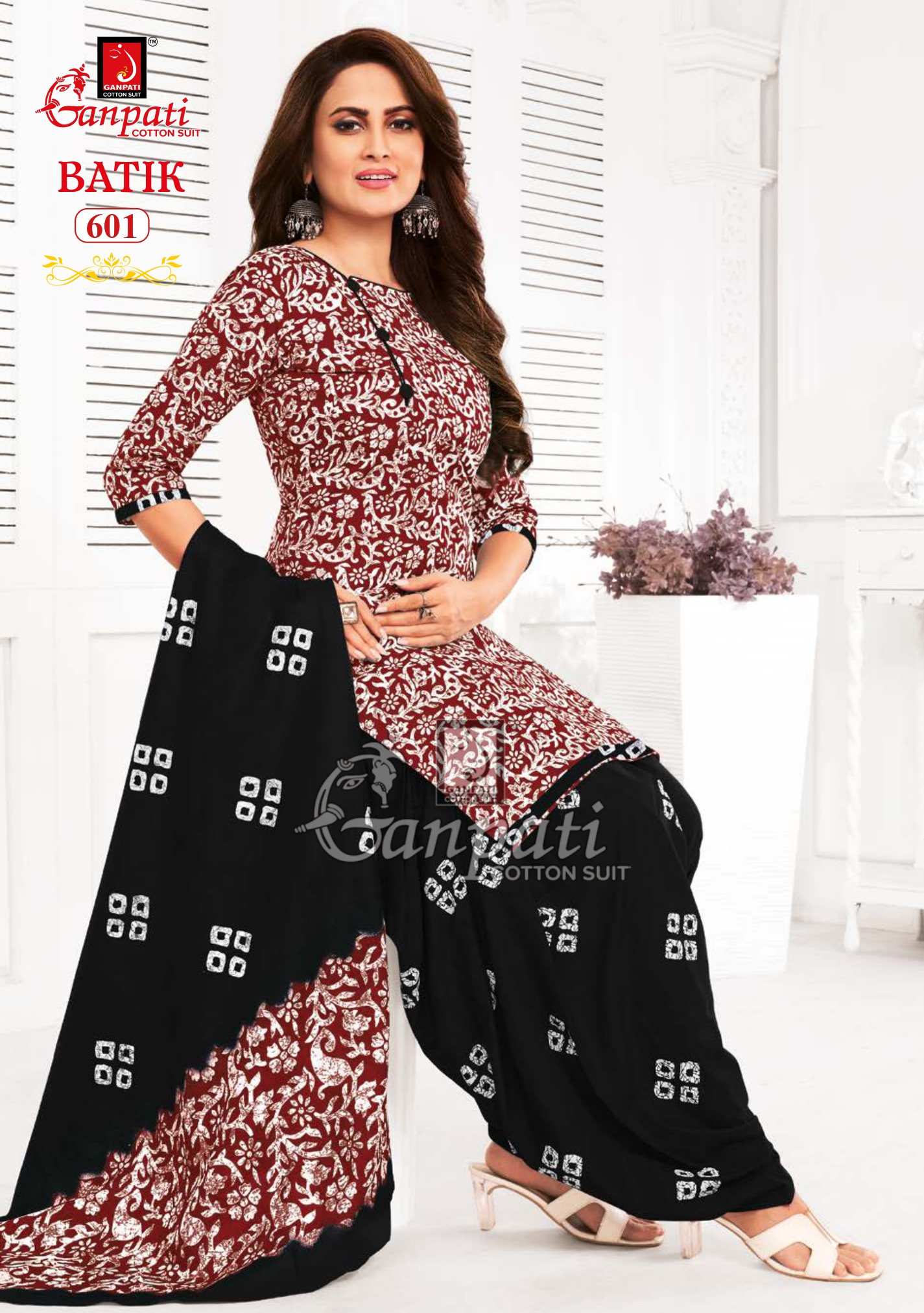 Ganpati Batik Vol 6 Cotton Wholesale Readymade Salwar Suit Catalog — Wholesale Salwar Suits, Ganpati wholesale from Surat — view 2