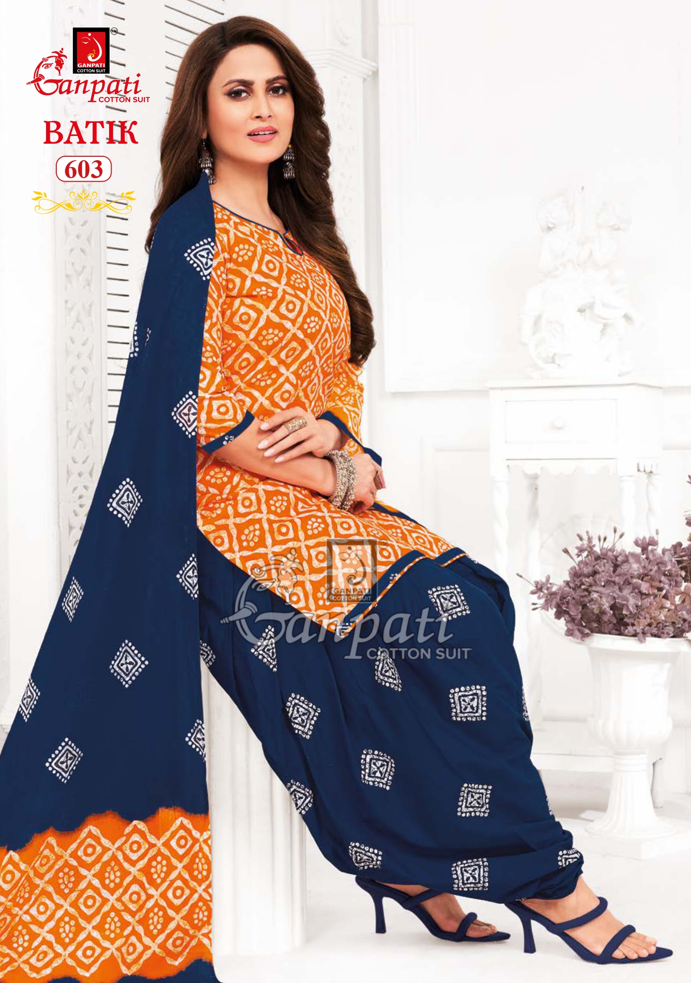 Ganpati Batik Vol 6 Cotton Wholesale Readymade Salwar Suit Catalog — Wholesale Salwar Suits, Ganpati wholesale from Surat — view 4