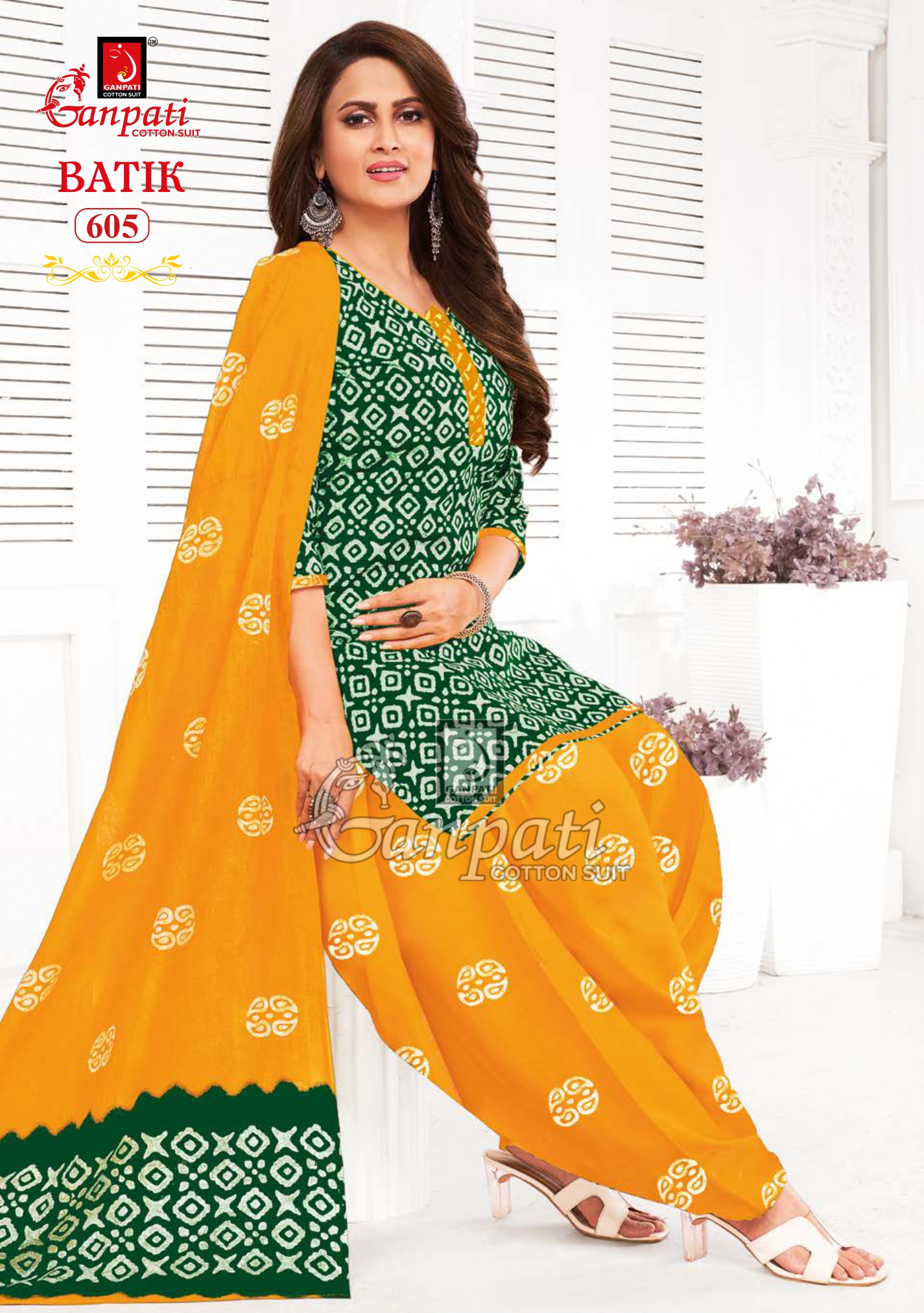 Ganpati Batik Vol 6 Cotton Wholesale Readymade Salwar Suit Catalog — Wholesale Salwar Suits, Ganpati wholesale from Surat — view 6