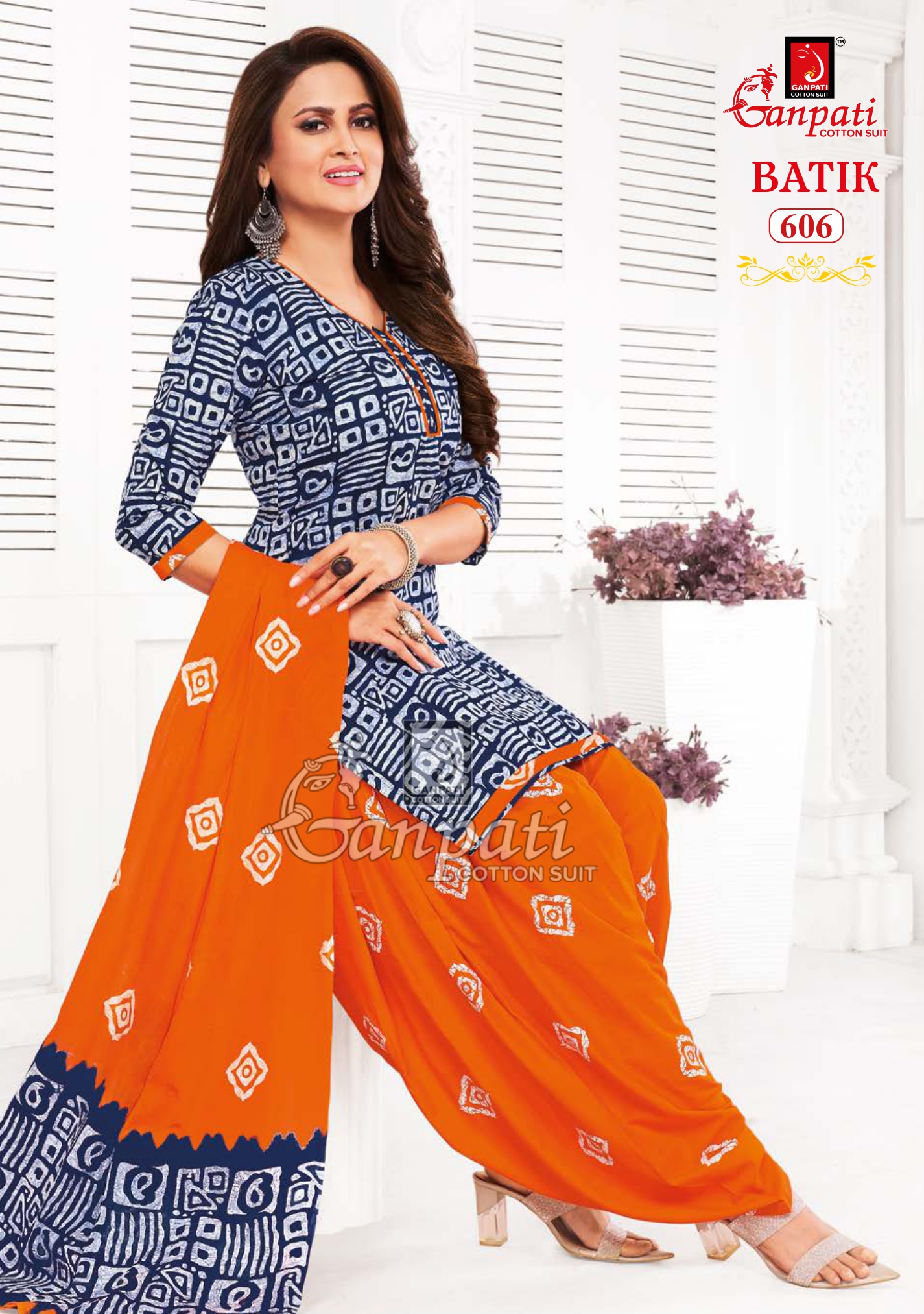 Ganpati Batik Vol 6 Cotton Wholesale Readymade Salwar Suit Catalog — Wholesale Salwar Suits, Ganpati wholesale from Surat — view 7