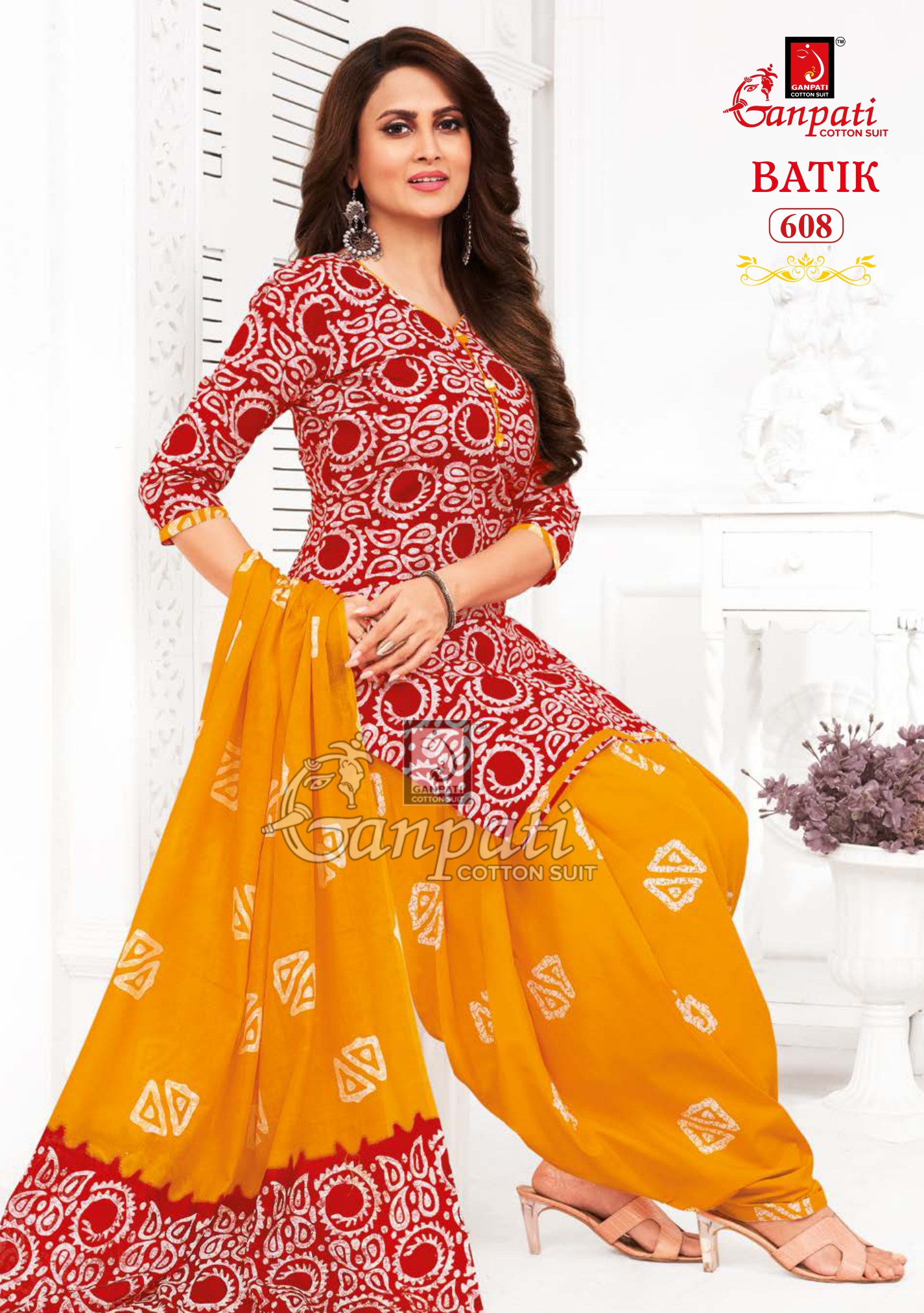 Ganpati Batik Vol 6 Cotton Wholesale Readymade Salwar Suit Catalog — Wholesale Salwar Suits, Ganpati wholesale from Surat — view 8