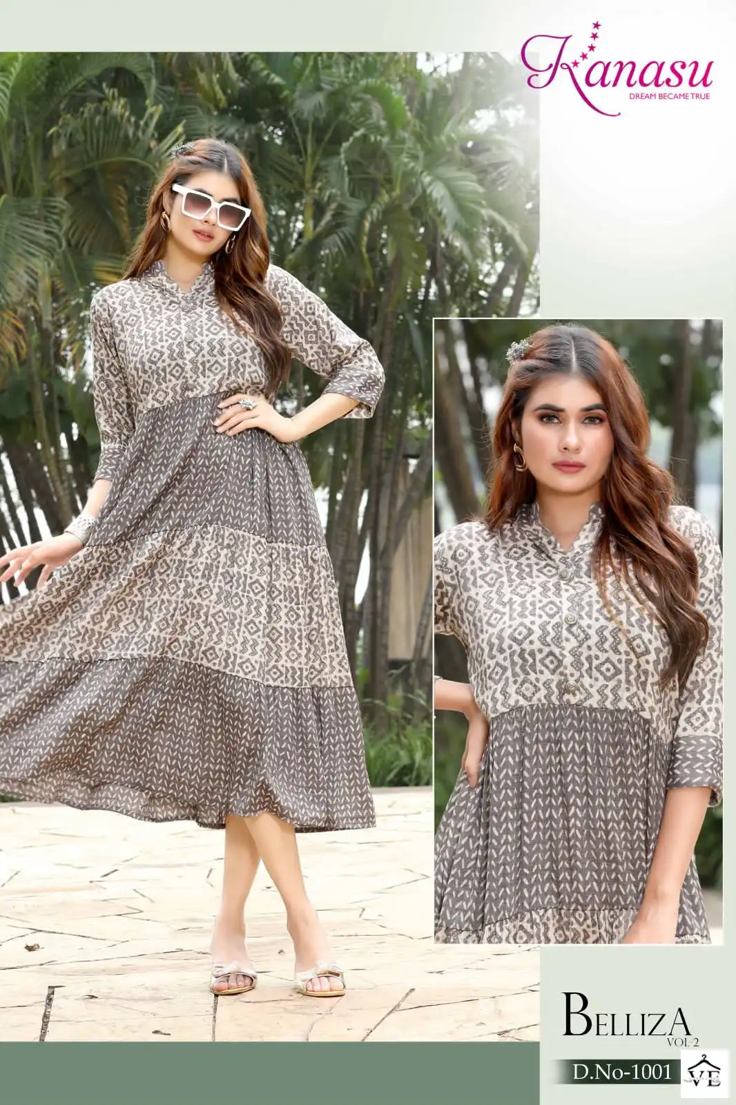 Kanasu Belliza Vol 2 Heavy Rayon Wholesale Kurti Catalog — Wholesale Kurtis, Belliza Designer wholesale from Surat - Gallery Image 2