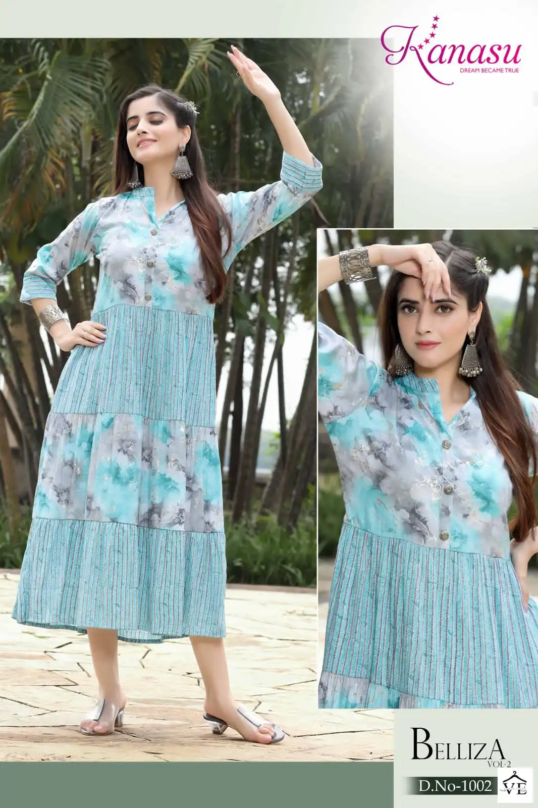 Kanasu Belliza Vol 2 Heavy Rayon Wholesale Kurti Catalog — Wholesale Kurtis, Belliza Designer wholesale from Surat - Gallery Image 5