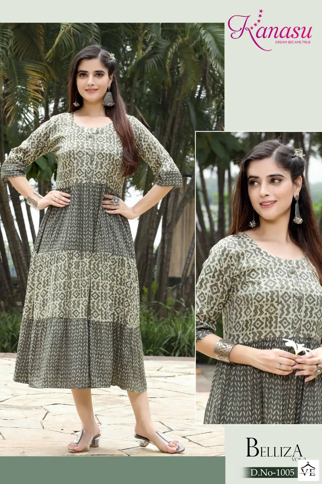 Kanasu Belliza Vol 2 Heavy Rayon Wholesale Kurti Catalog — Wholesale Kurtis, Belliza Designer wholesale from Surat - Gallery Image 7